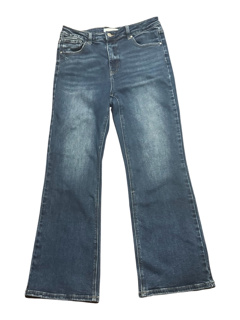Risen High Rise Medium Wash Wide Leg Jeans Blue Size 31/13 - Picture 4 of 5